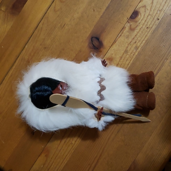 Eskimo Doll 6.5" Authentic Fur Suede Boots New - Picture 1 of 4